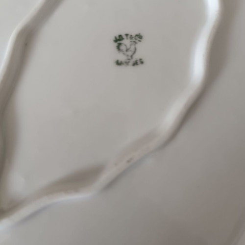 Limoges large serving plate like new, French porcelain early 20th century