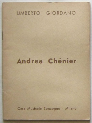 Andrea Chénier libretto used, Italian, 1953 edition