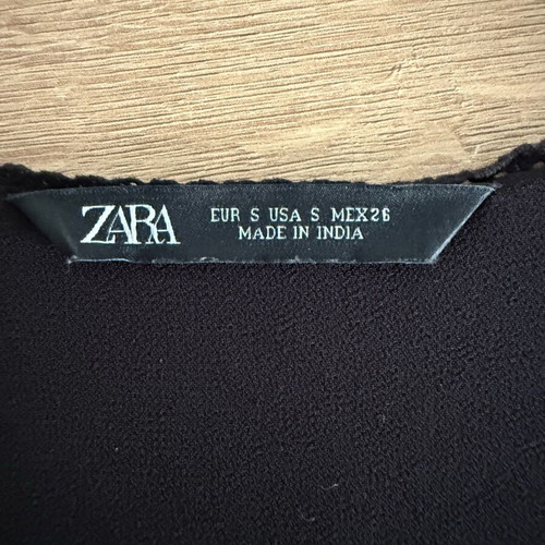 Zara black semi-transparent blouse like new, size S