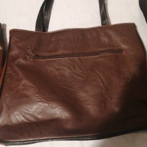 Benetton women's bags, three leather and one felt shirt bag