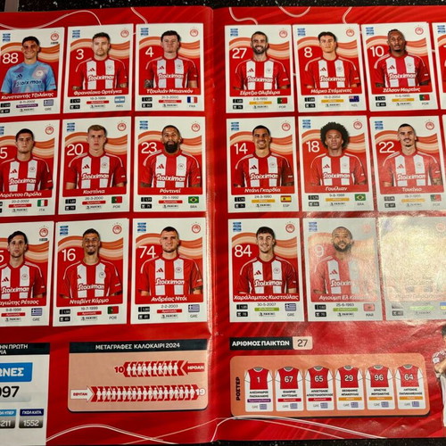 Panini Super League 2024-25 album used, 100% complete