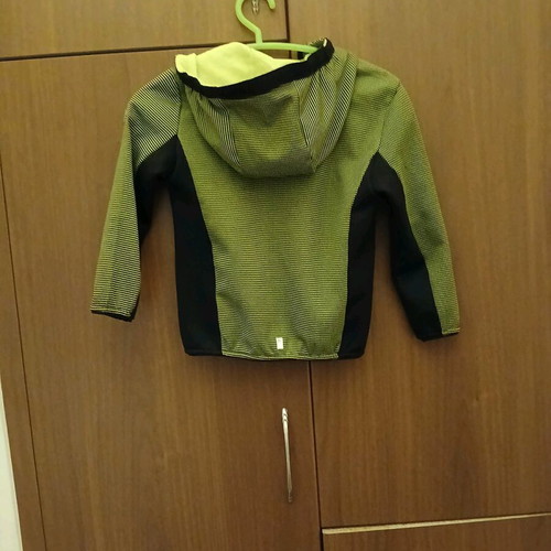 Regatta athletic jacket used for 6-year-old boy, black and green