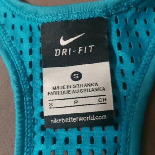 Nike Dri Fit teal sports top S like new