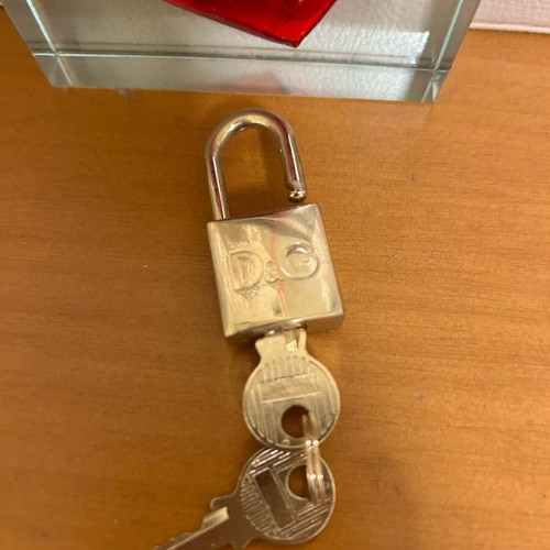 Dolce & Gabbana lock with keys new, gold color