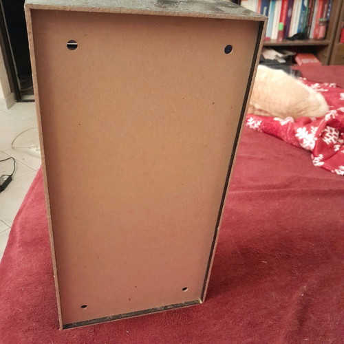 DVD case used for 21 discs plastic with wooden back black