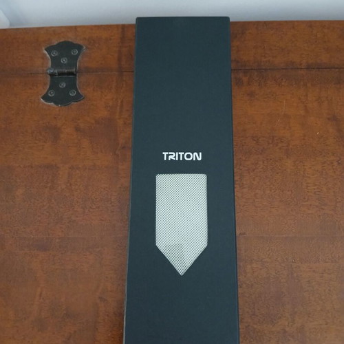 Triton silk tie new turquoise in box