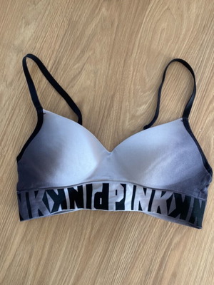Pink sports bra Victoria's Secret used, size XS/S, black and grey