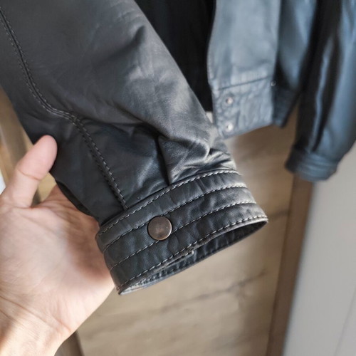 Vintage Italian leather jacket like new, gray, sizes small and medium