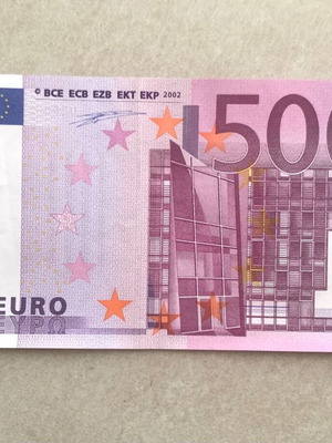 Rare collectible 500 euro banknote new, France U-serie, Duisenberg Signature