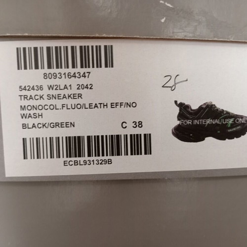 Balenciaga Track sneakers, green and black, size 38 EU