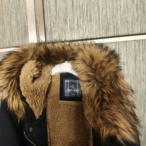 Long jacket used, dark blue, size large