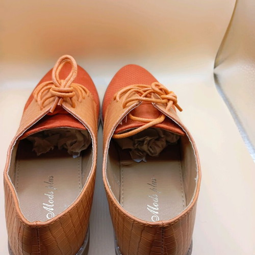 Walking shoes new, size 38, orange with protective case