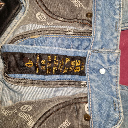 Jean men's Takeshy Kurosawa used, size 38, blue and white