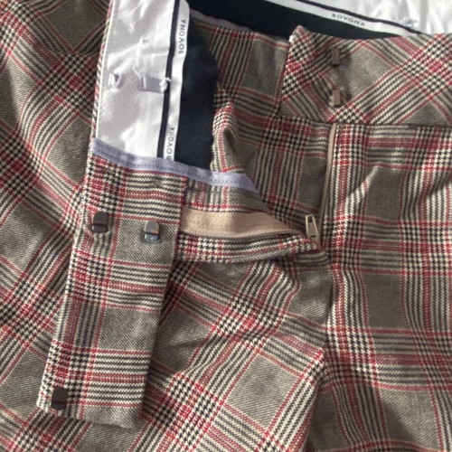 Bovona plaid high-waist women's pants elegant like new, size 40
