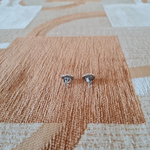 Guess stainless steel earrings, silver