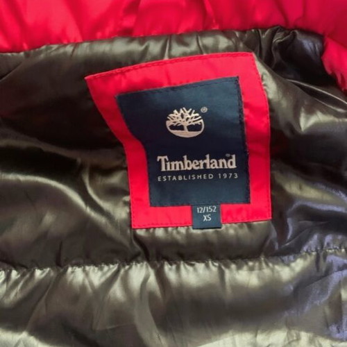 Timberland sleeveless jacket red like new, size 12