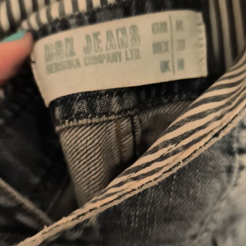 Bershka denim shorts salopette medium used, blue