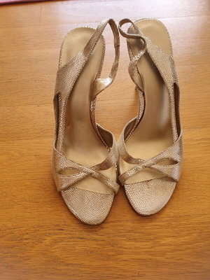 Nine West women's sandals used, gold and silver, size 39