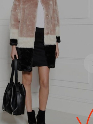 Maison Scotch faux fur coat like new, warm with pockets