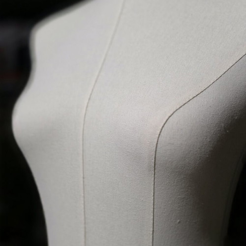 Female Dressmaker Mannequin with Adjustable Height and Gold Base like new