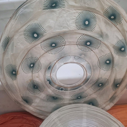 Paper lampshades used, pack of 4 pieces