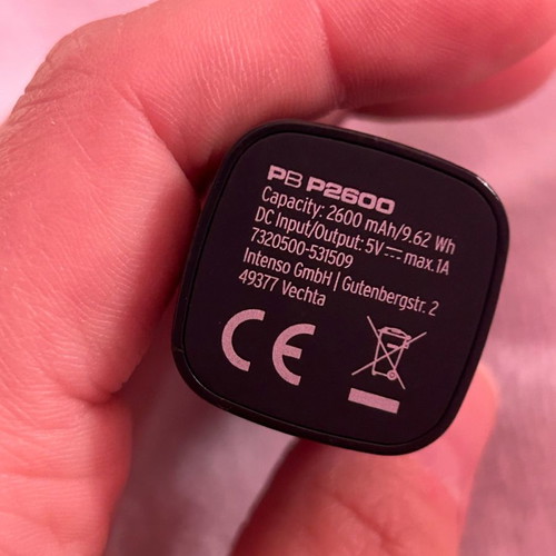 Intenso power bank used without cable