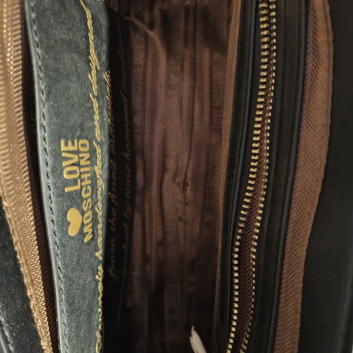 Love Moschino shoulder bag used, black and beige