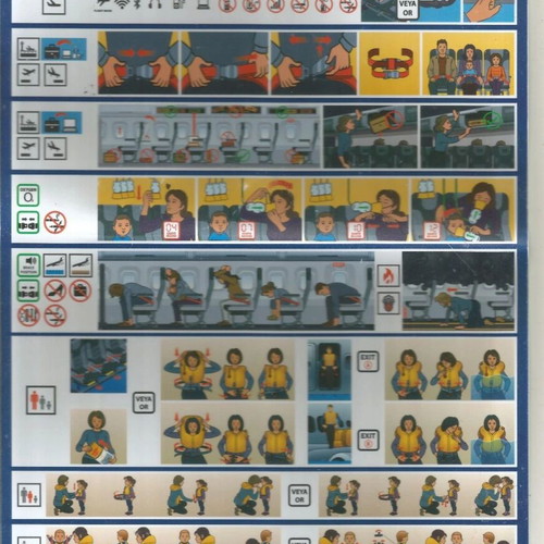 Pegasus Airlines A320 Safety Card new