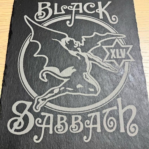 Black Sabbath 45th Anniversary engraved stone decor