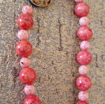Natural coral necklace, 33cm length, 111g