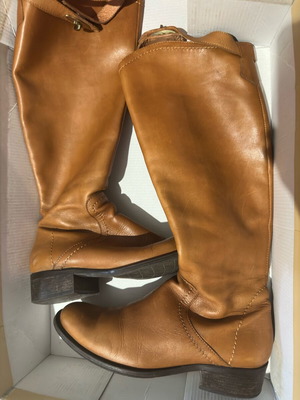 Rococo tall boots used, brown leather, size 38
