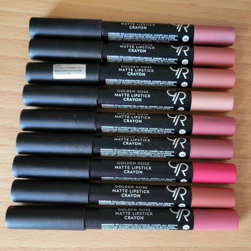 Golden Rose matte lipsticks pack of 9 like new
