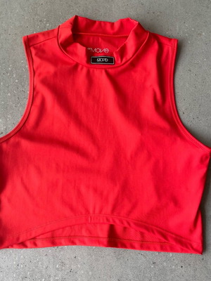 H&M sleeveless sports top new, red, size M