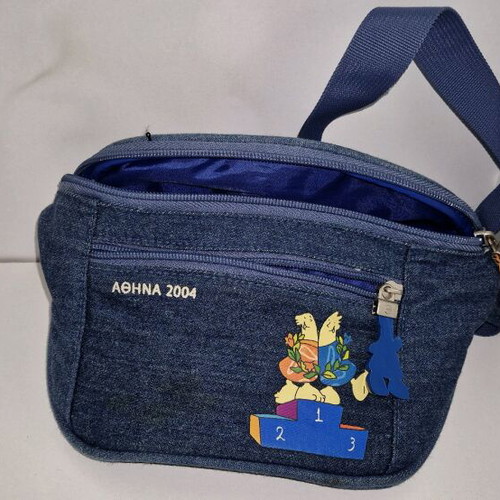Collectible Athens 2004 Olympic Games denim waist bag like new
