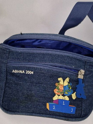 Συλλεκτική τσάντα μέσης μπανάνα τζιν Ολυμπιακών Αγώνων Αθήνα 2004 σαν καινούργιο