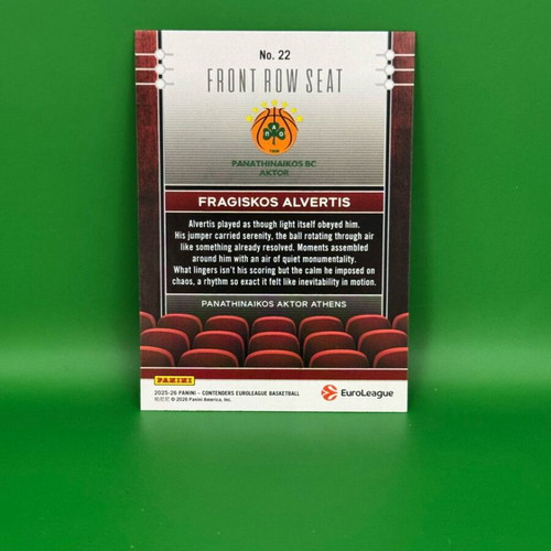 Euroleague Contenders 25-26 Fragiskos Alvertis Front Row Seat Ticket like new
