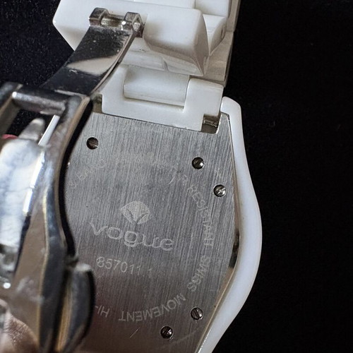 Vogue wristwatch, white, women's