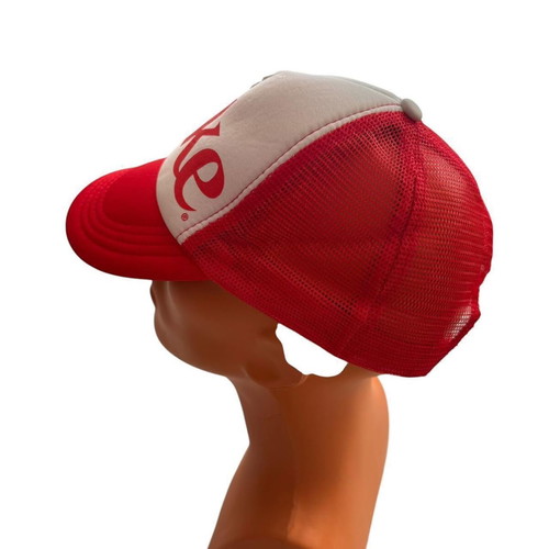 Vintage Coca-Cola Trucker Cap big logo 90s red white USA style like new