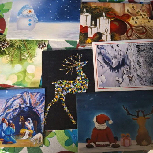 Christmas greeting cards and envelopes set of 58 pieces