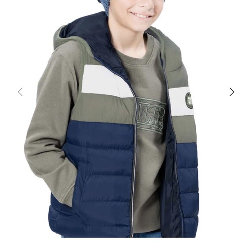 Sleeveless quilted jacket with hood for boy Energiers new, size 14