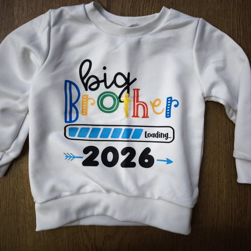 Big Brother sweatshirt like new, size 3 years, white with print