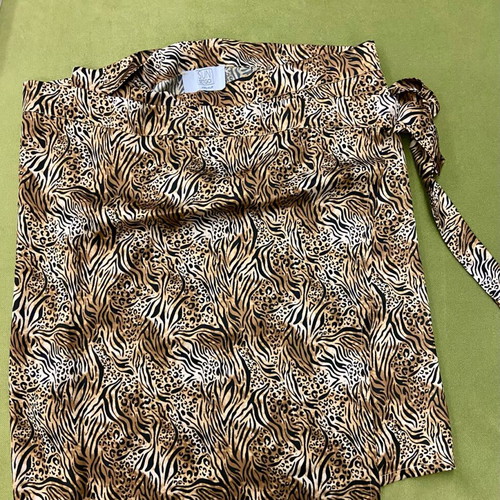 SunsetGo! Mini Animal Print Satin Skirt One Size Like New