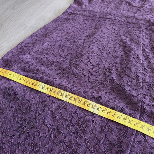 Diane von Furstenberg elastic lace dress purple like new XS/S