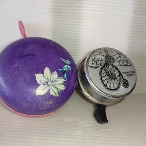 Vintage bicycle bells used, set of 2