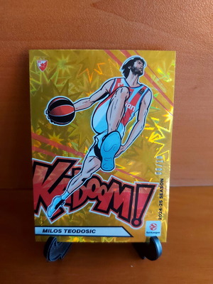 2025-26 Contenders Euroleague Milos Teodosic Gold Kaboom Card new