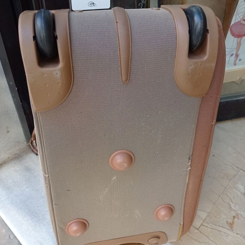 GAG Exclusive suitcase travel bag new, beige brown with wheels and handle