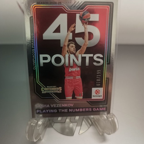 Sasha Vezenkov 078/199 2025-26 Panini Contenders EuroLeague Playing The Numbers Game #2 card new