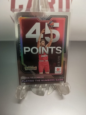 Sasha Vezenkov 078/199 2025-26 Panini Contenders EuroLeague Playing The Numbers Game #2 card new