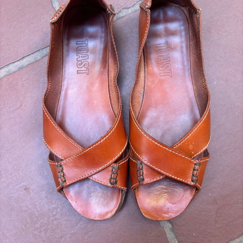 Women's leather shoes used, handmade by Spiliopoulos