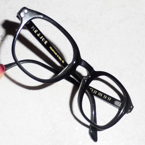 Me & Joe eyeglasses used, handmade acetate, black